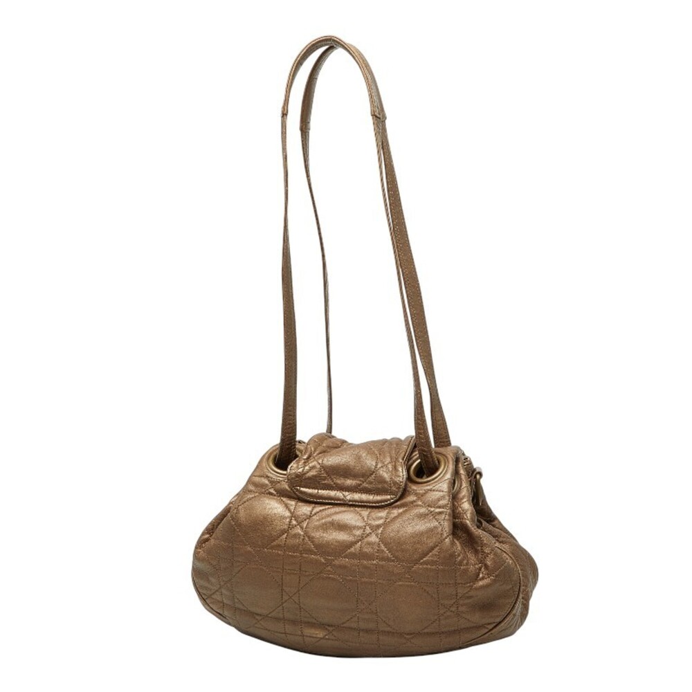 CHRISTIAN DIOR Gold Leather Shoulder Bag - Picture 2 of 10